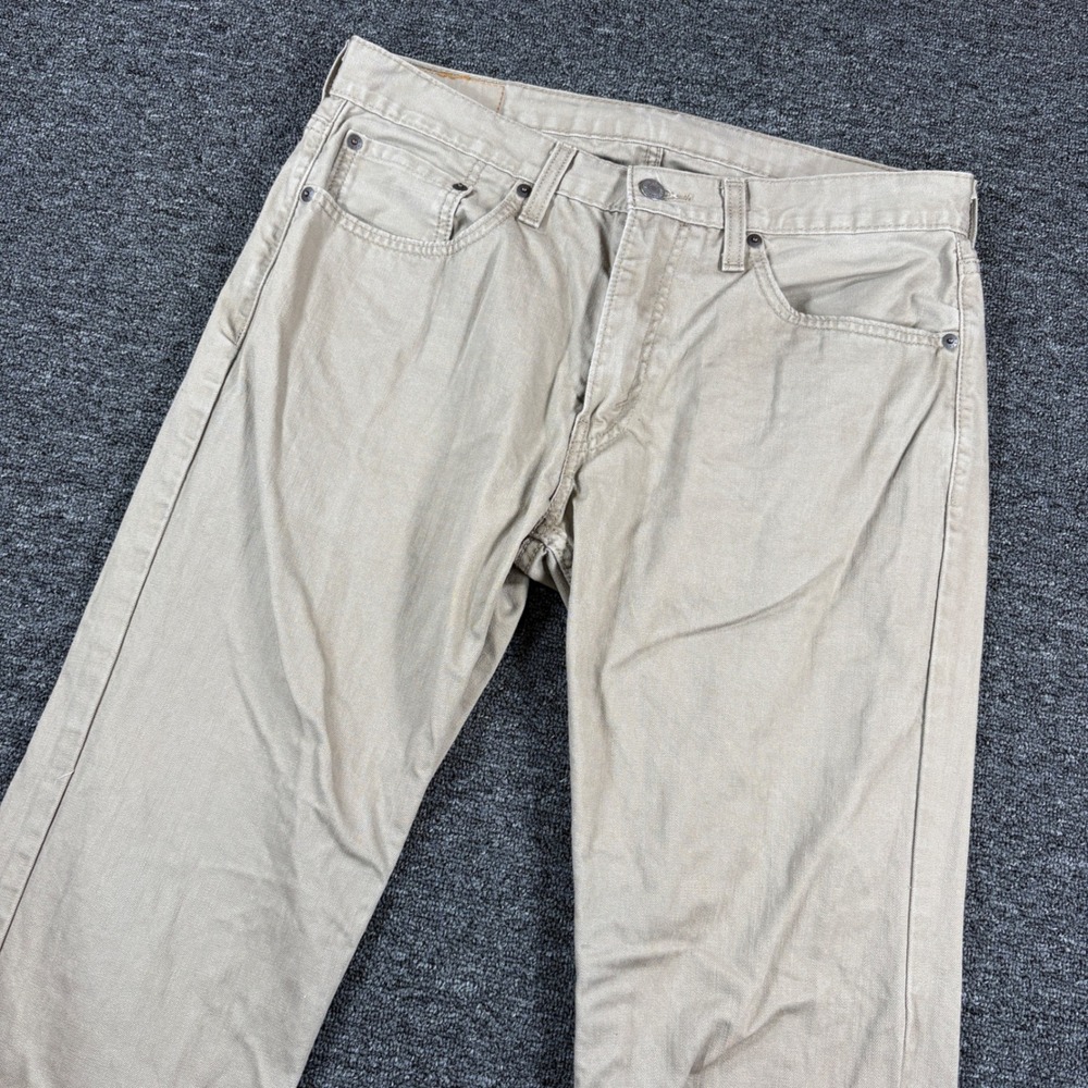 Levis 559 Relaxed Straight Jeans Mens 32x34 Tan Khaki Cotton Twill Pants